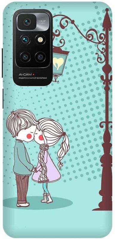 DIKRO Back Cover for REDMI 10 Prime, CUTE, COUPLE, LOVELY, COUPLE, GIRL, BOY, LOVE  (Blue, Hard Case, Pack of: 1)