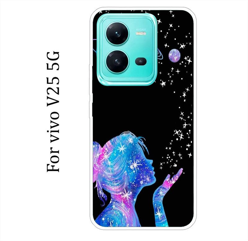 SillyStore Back Cover for vivo V25 5G  (Multicolor, Grip Case, Silicon, Pack of: 1)