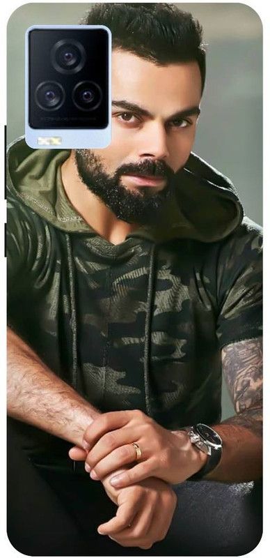THE NARAYANA COLLECTIONS Back Cover for IQOO 7- V2049A-VIRAT,KOHLI,INDIAN,CRICKETER,IPL  (Multicolor, Hard Case, Pack of: 1)