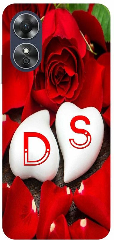 Dimora Back Cover for OPPO A17, D LOVES S NAME D NAME S LETTER ALPHABET D LOVE S NAME  (Red, Hard Case, Pack of: 1)
