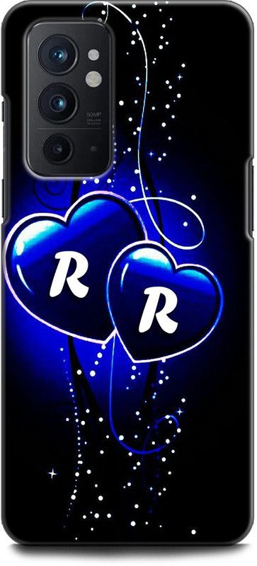 WallCraft Back Cover for OnePlus 9RT 5G R R, R LOVES R, R NAME, ALPHABET, RR LOVE, HART, BLUE  (Multicolor, Dual Protection, Pack of: 1)