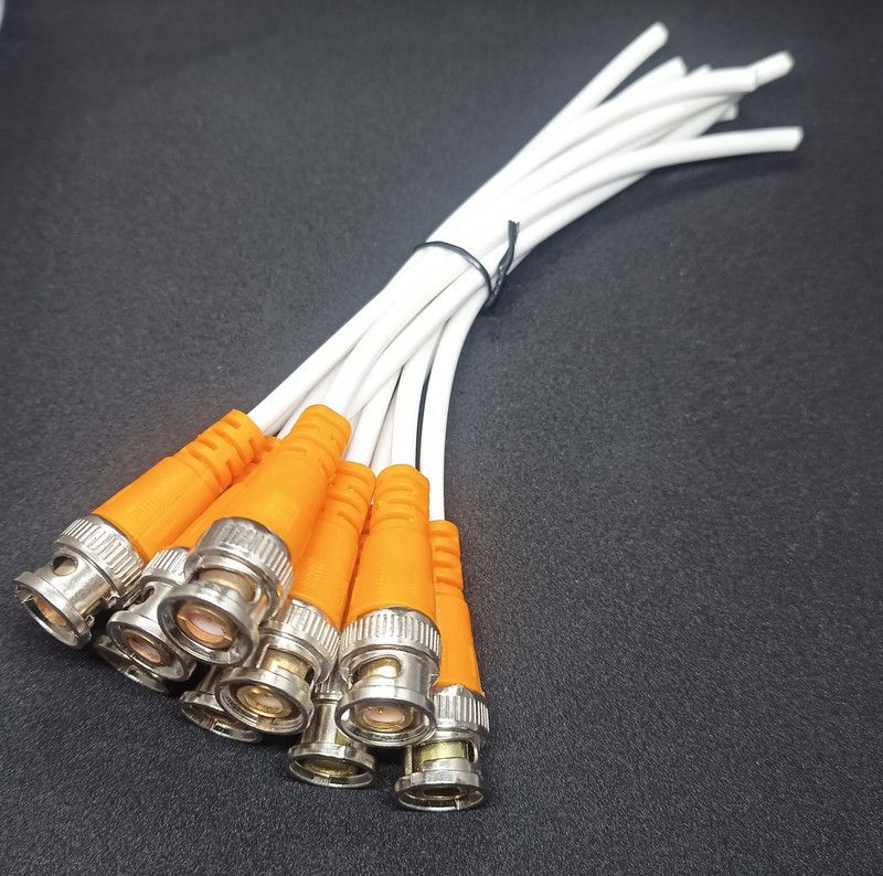 TAAPSEE 5 Pieces BNC Connector with Copper Wire Moulded(ORANGE-WHITE) Connector Wire Connector  (Orange, Pack of 5)