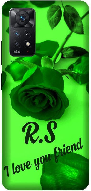 PHONE WALEY.COM Back Cover for Redmi Note 11 Pro Plus (5G) , 2201116SI , RS, R LOVES, S NAME, RS Love Printed  (Green, Hard Case, Pack of: 1)