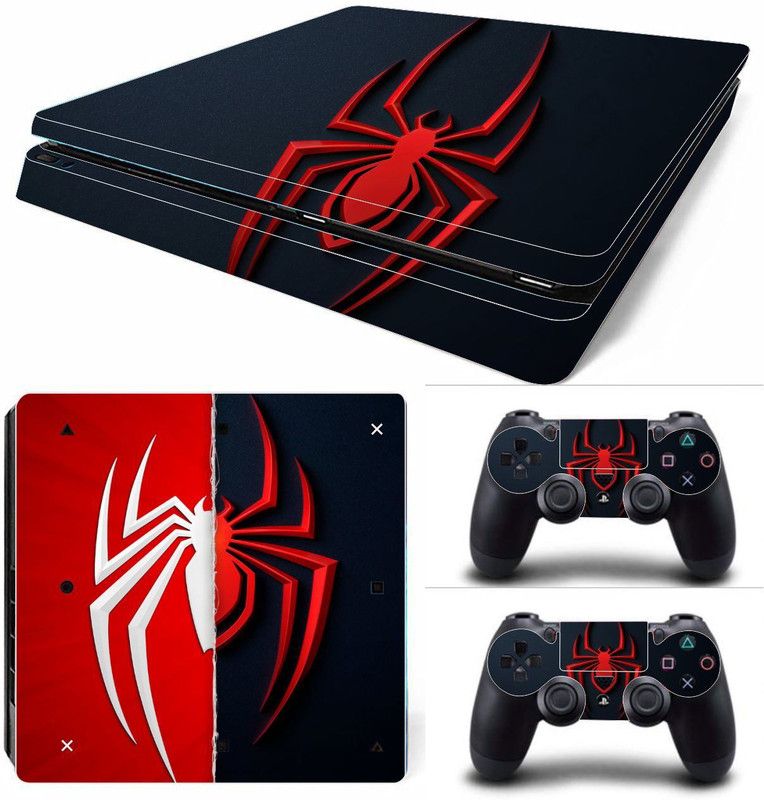 A1GRAPHIX Theme 3M Skin Sticker Cover for PS4 Slim Console and Controllers b Gaming Accessory Kit  (Multicolor, For PS4)