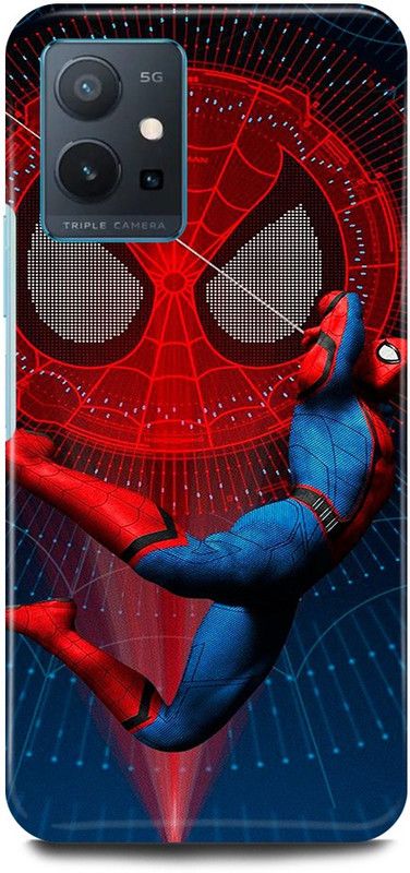 play fast Back Cover for Vivo T1 5G, V2141 SPIDER, MAN, MARVEL, SUPER, HERO  (Red, Hard Case)