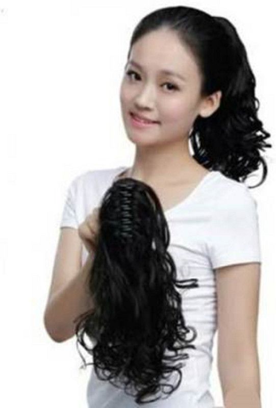 HAVEREAM Curly natural black long clutcher ponytail Hair Extension