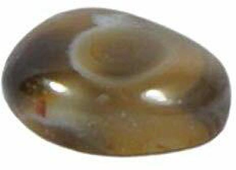 hoseki Nazar Malocchio Tibetan 1 Eye DZI Bead Lumik 13.1ct stone Regular Oval Crystal Stone  (Multicolor 1 Pieces)