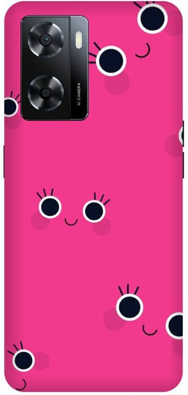 Dimora Back Cover for OPPO A 57e ,EYE CARTOON EVIL PINK  (Multicolor, Hard Case, Pack of: 1)