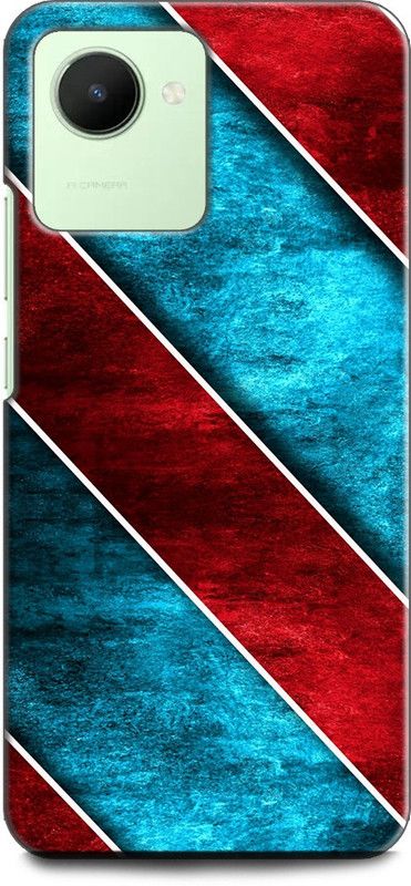 WallCraft Back Cover for Realme C30, RMX3581 ABSTRACT ART, BLUE, RED, TEXTURE  (Multicolor, Dual Protection, Pack of: 1)