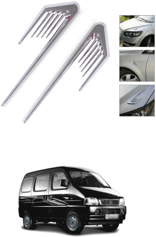 autoformonix Car Fender Bumper Side Wing Intake Flow Badge Stickers for Versa Chrome Maruti Versa Side Garnish