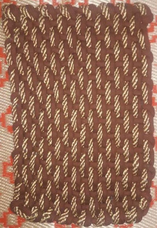 NH Trend Cotton Door Mat  (Brown, Medium, Pack of 2)