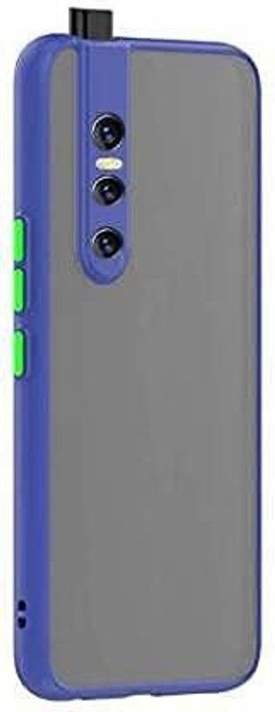 SOULSHINE Book Cover for VIVO V15 PRO  (Blue, Camera Bump Protector, Pack of: 1)