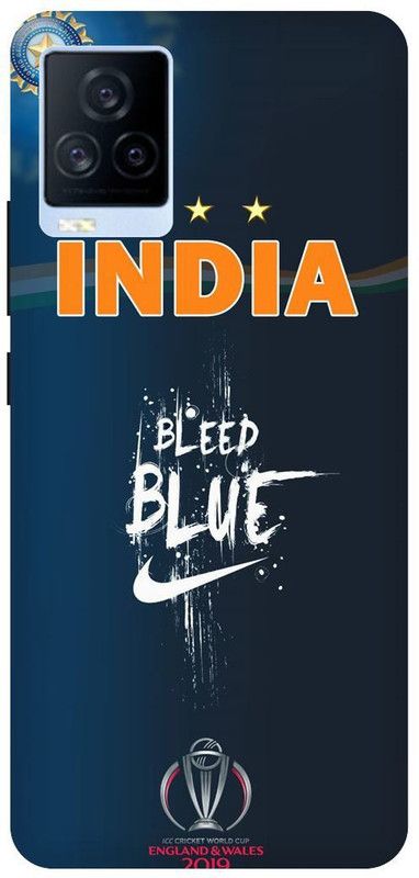 THE NARAYANA COLLECTIONS Back Cover for IQOO 7- V2049A-INDIAN,CRICKET,TEAM,DHONI,KOHLI,JERRSY  (Multicolor, Hard Case, Pack of: 1)