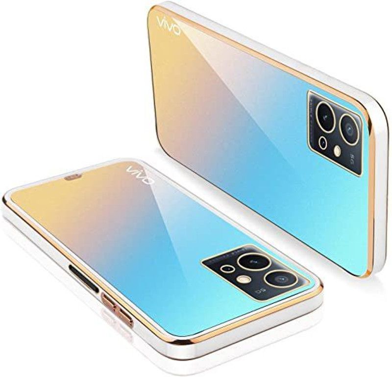 Urban Tech Back Cover for iQOO Z6 5G |Electroplated Silicon Golden Plating Crystal Clear Case |  (White, Grip Case, Pack of: 1)