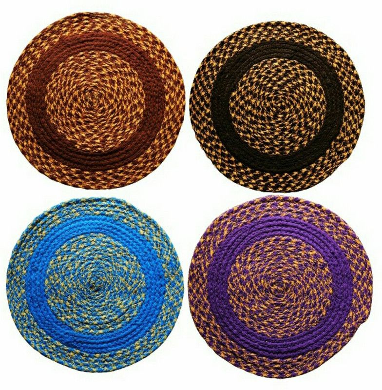 Riya Polyester Door Mat  (Multicolor, Medium, Pack of 4)