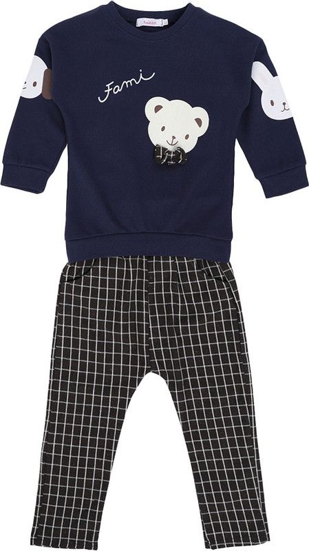 Baby Boys Casual Sweatshirt Pant  (Blue)