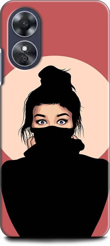 WallCraft Back Cover for OPPO A17, CPH2477 GIRL, WOMEN ARTWORK, MINIMAL, ANIME, PRETTY, BEUTY  (Multicolor, Dual Protection, Pack of: 1)