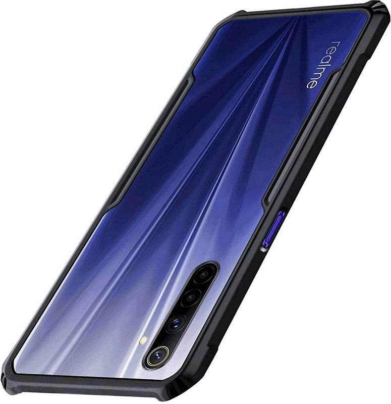 Sendrata Back Cover for Realme 6  (Black, Pack of: 1)