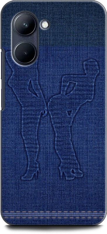 WallCraft Back Cover for Realme C33, RMX3624 JEANS, BLUE, ABSTRACT, TEXTURE, FABRIC, GIRLS  (Multicolor, Dual Protection, Pack of: 1)