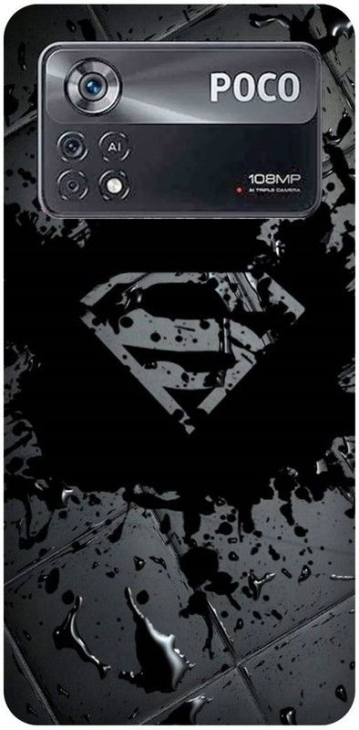 FRONK Back Cover for POCO X4 Pro 5G, SUPERMAN, DC, LEGENDS, LOGO, SIGN  (Black, Hard Case, Pack of: 1)