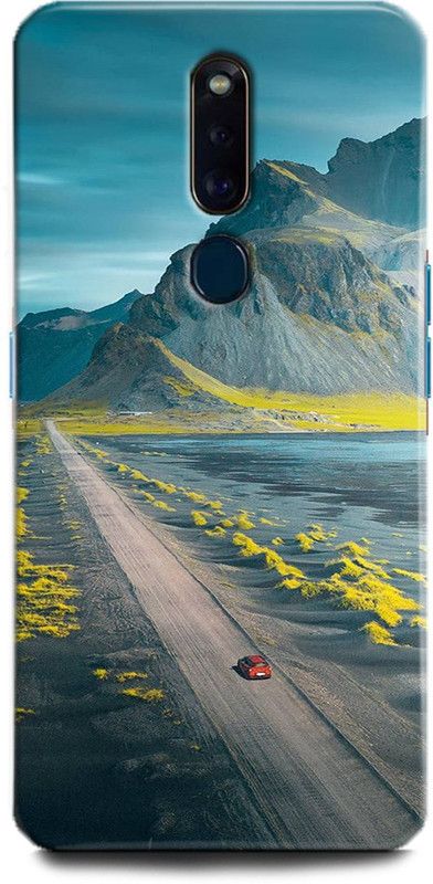 Afterglow Back Cover for Oppo F11 Pro LONG ROAD,BLUE SKY, CAR, MOUNTAIN, NATURE, ROAD, SKY  (Multicolor, Shock Proof, Pack of: 1)