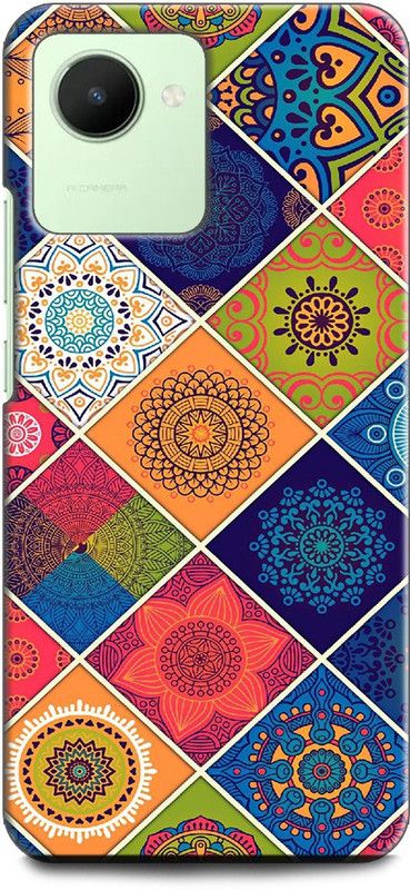 WallCraft Back Cover for Realme C30s, RMX3690 PATTERNS, PINK, PURPLE, RED, COLORS, MANDALA  (Multicolor, Dual Protection, Pack of: 1)