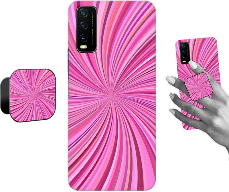 COBIERTAS Back Cover for Vivo Y20G  (Multicolor, Cases with Holder, Pack of: 1)