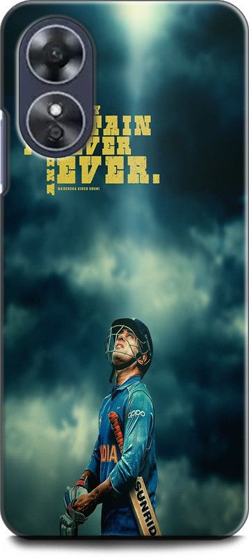WallCraft Back Cover for OPPO A17, CPH2477 MS DHONI, MAHENDRA SINGH DHONI, INDIAN, SPORTS  (Multicolor, Dual Protection, Pack of: 1)