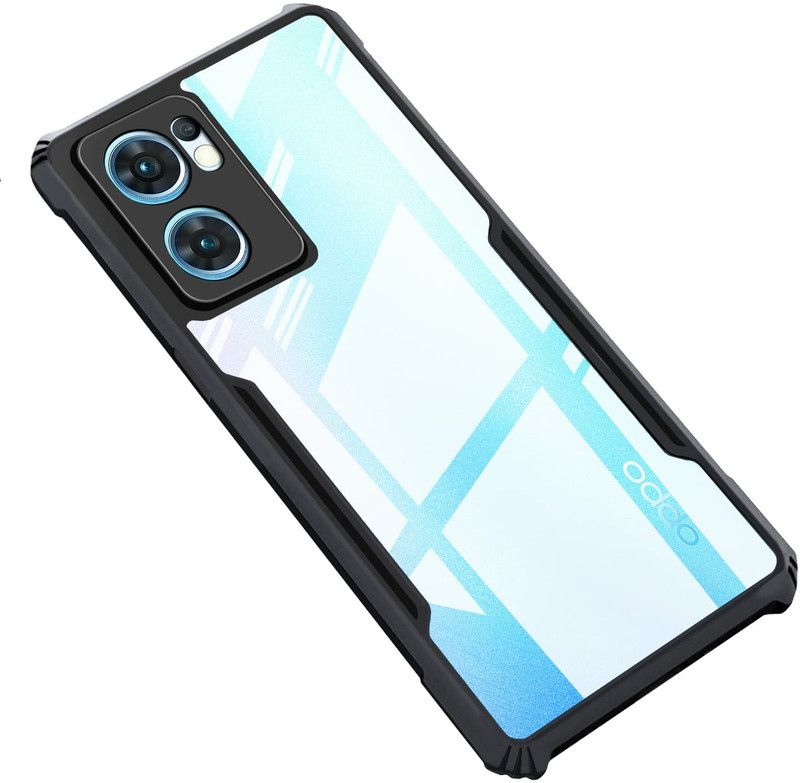 Sendrata Back Cover for Oppo Reno 7 (5G)  (Black, Pack of: 1)