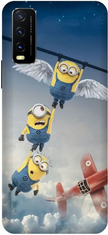 URCHIN Back Cover for Vivo Y12S minions, Cute, funny, cartoon, Minions cute, cute  (Multicolor, Shock Proof, Pack of: 1)