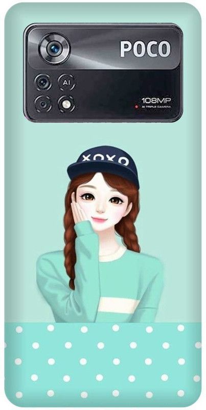 FRONK Back Cover for POCO X4 Pro 5G, CUTE, LOVELY, GIRL, BTS, GIRL  (Green, Hard Case, Pack of: 1)