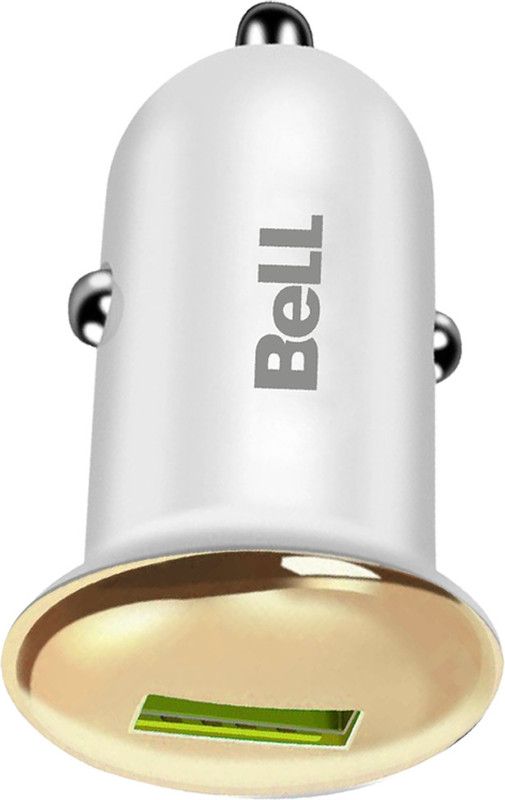 BELL 3 Amp Qualcomm 3.0 Turbo Car Charger  (Gold, With USB Cable)