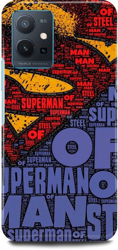 play fast Back Cover for Vivo T1 5G, V2141 SUPERMAN, DC, LEGENDS  (Purple, Hard Case)