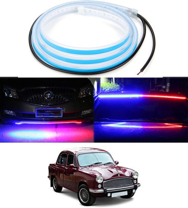 RKPSP 120cm LED Strip Flexible Police Light Car Hood/Trunk/Dashboard For Ambassador Dash Light Car, Van LED for HM (12 V, 12 W)  (Ambassador, Pack of 1)