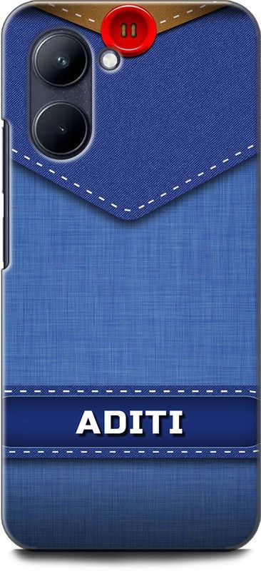 WallCraft Back Cover for Realme C33, RMX3624 ADITI NAME, A, LETTER, BLUE, JEANS, ALPHABET, DESIGN  (Multicolor, Dual Protection, Pack of: 1)
