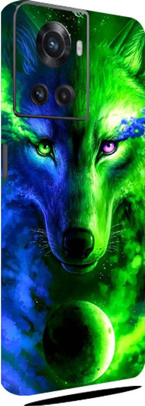 BUGGU OnePlus 10R 5G Mobile Skin  (Ultra Super Many Hued Wolf Skin With High Mattte Finish.)