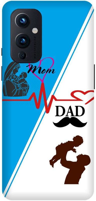 FRONK Back Cover for OnePlus 9 5G, LE2111, MOM, LOVE, DAD, LOVE, MOMDAD  (Multicolor, Hard Case, Pack of: 1)
