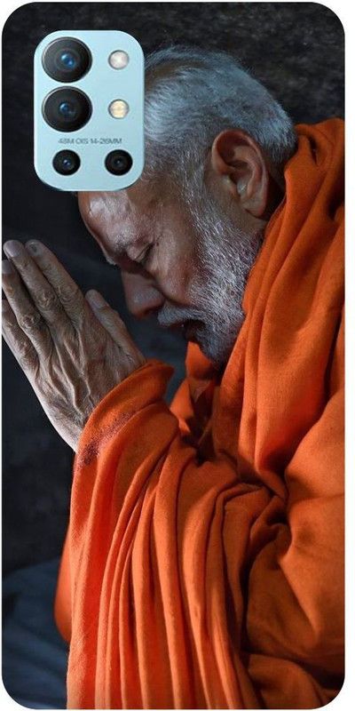 FRONK Back Cover for OnePlus 9R 5G, LE2101, NARENDRA, MODI, PRIME, MINISTER  (Orange, Hard Case, Pack of: 1)