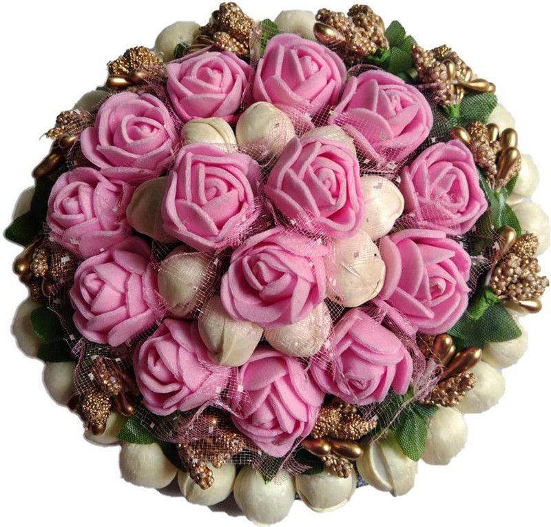 Arosha Gajra Juda/Accessories Bun For Women Pack-01 Bun (Pink) Bun  (Multicolor)