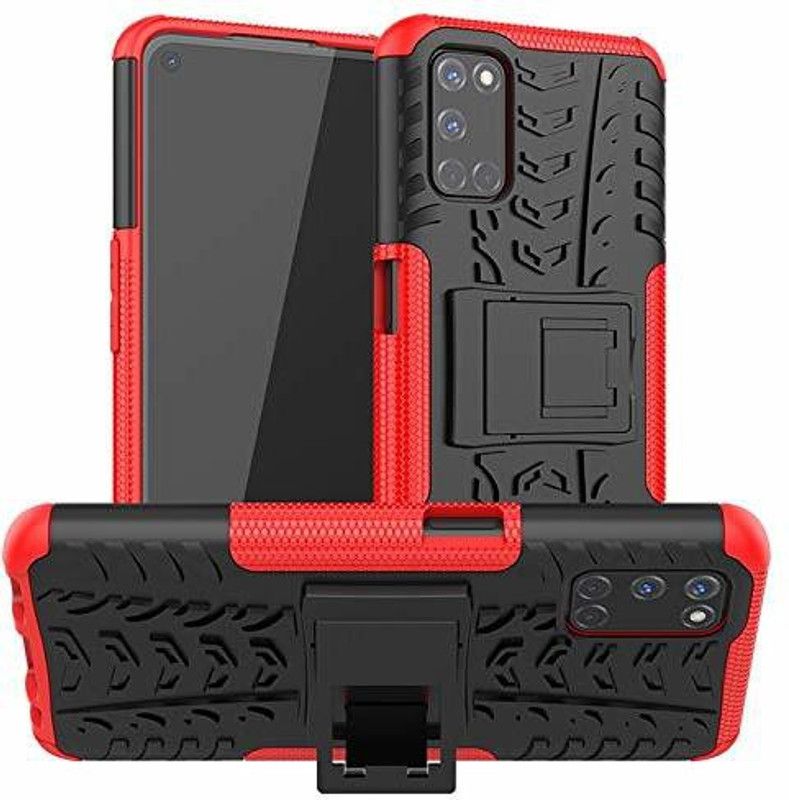 Tremolite Back Cover for Oppo A92  (Red, Black, Pack of: 1)