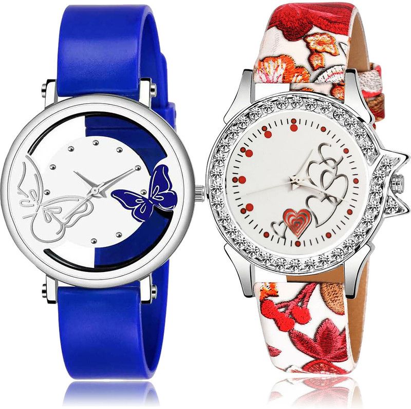 Analog Watch - For Girls Contemporary Chronograph 2 Watch Combo For Women And Girls - G555-G495