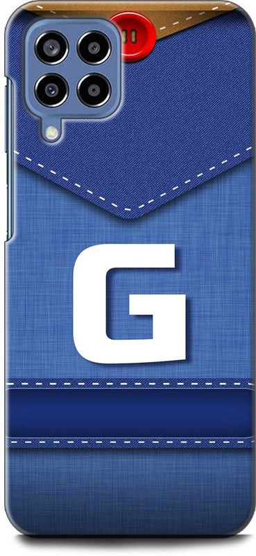 WallCraft Back Cover for SAMSUNG Galaxy M53 5G G, G LETTER, G NAME, BLUE, JEANS, G ALPHABET, ALPHABET  (Multicolor, Dual Protection, Pack of: 1)