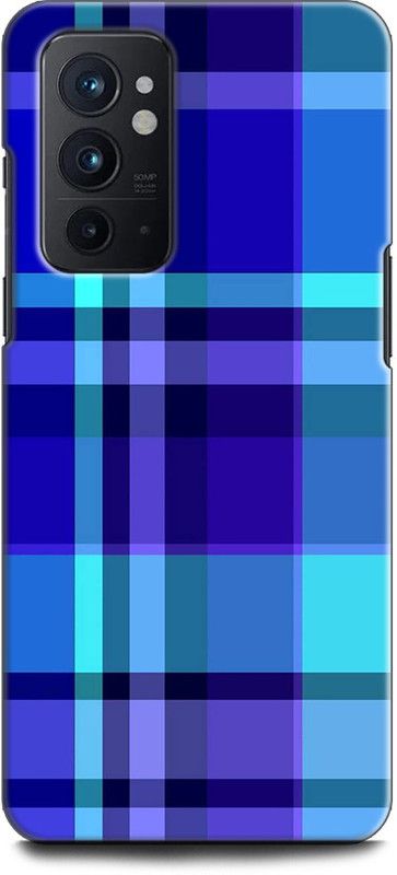 WallCraft Back Cover for OnePlus 9RT 5G BLUE PLAID, TEXTURE, FABRIC, PATTERN  (Multicolor, Dual Protection, Pack of: 1)