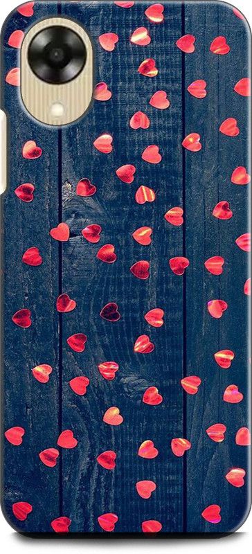 WallCraft Back Cover for OPPO A17K, CPH2471 HEARTS, LOVE, RED HEARTS, VALENTINES DAY, WOOD  (Multicolor, Dual Protection, Pack of: 1)