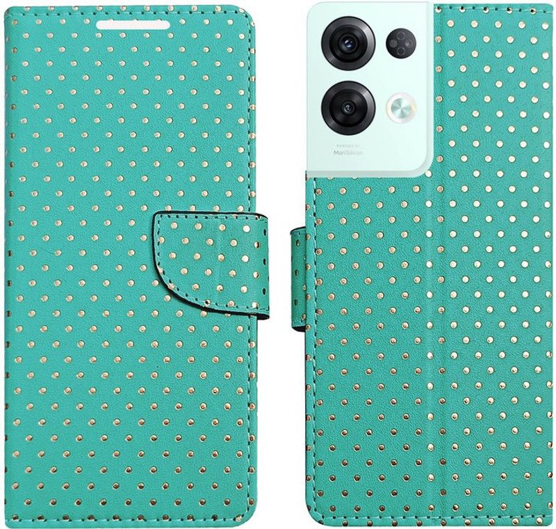 AD Enterprises Flip Cover for Oppo Reno8 Pro 5G  (Green, Magnetic Case, Pack of: 1)