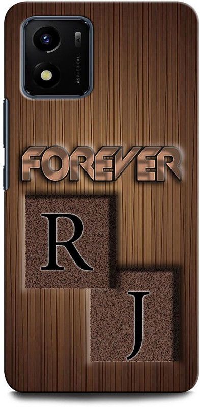 INTELLIZE Back Cover for VIVO Y15s RJ, R LOVE J, J LOVE R, R LETTER, J LETTER, RJ NAME  (Multicolor, Hard Case, Pack of: 1)