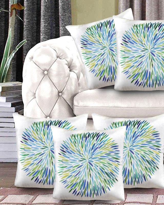 RELOOK INDUSTRIES Printed Cushions Cover  (Pack of 5, 41 cm*41 cm, Multicolor)