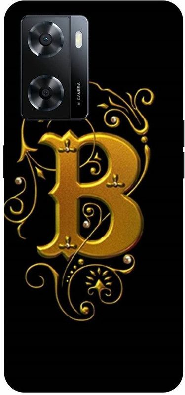 Dimora Back Cover for OPPO A57, B NAME WITH LETTER ALPHABET  (Black, Hard Case, Pack of: 1)