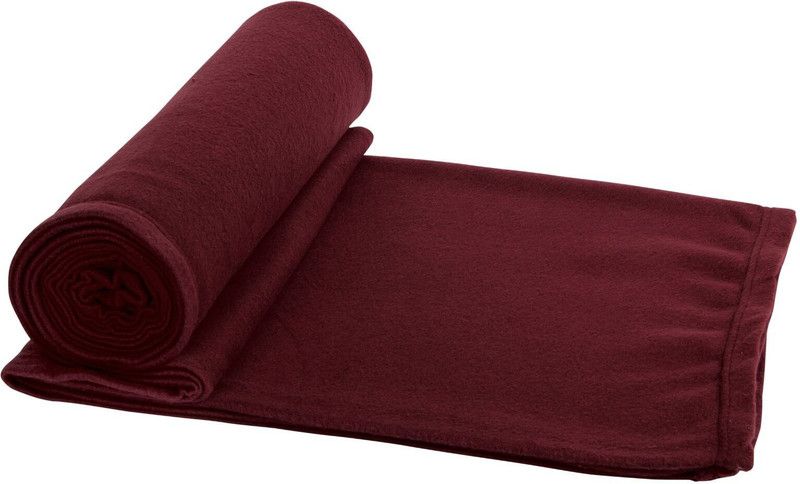 AAZEEM Solid Single Fleece Blanket for AC Room  (Microfiber, maron)