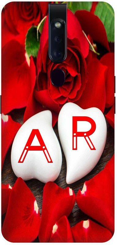 JUGGA Back Cover for OPPO F11 Pro, CPH1969, A LOVES R NAME,A NAME, R LETTER, ALPHABET,A LOVE R NAME  (Red, Hard Case, Pack of: 1)